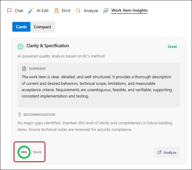 Work Tool Insight Work Item Windows Tab