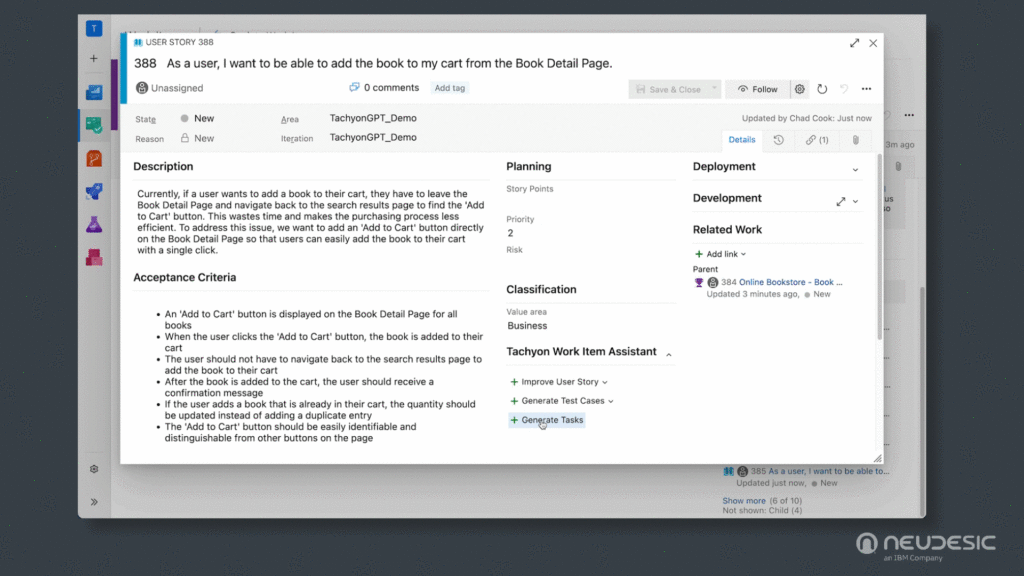 Creation of Test Plans and Test Cases