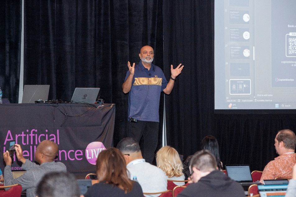 Asif Sharif Presenting Copilot4DevOps