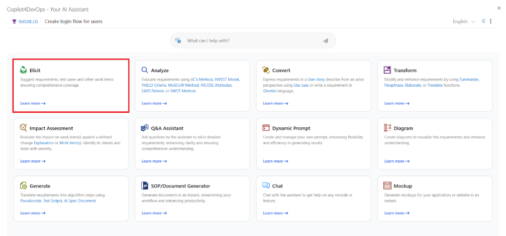Elicit Module in Copilot4DevOps