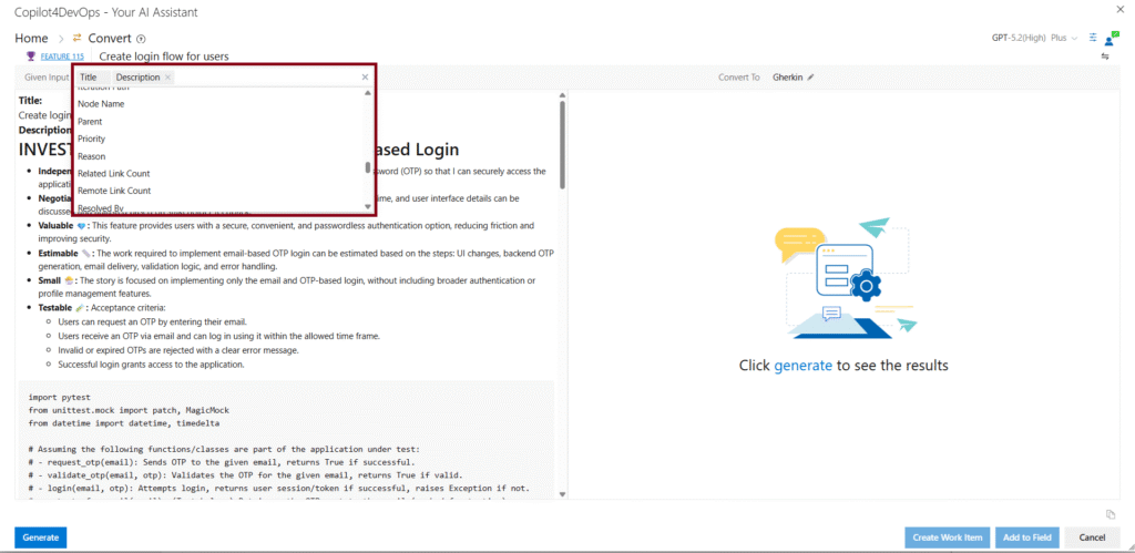More given input for convert